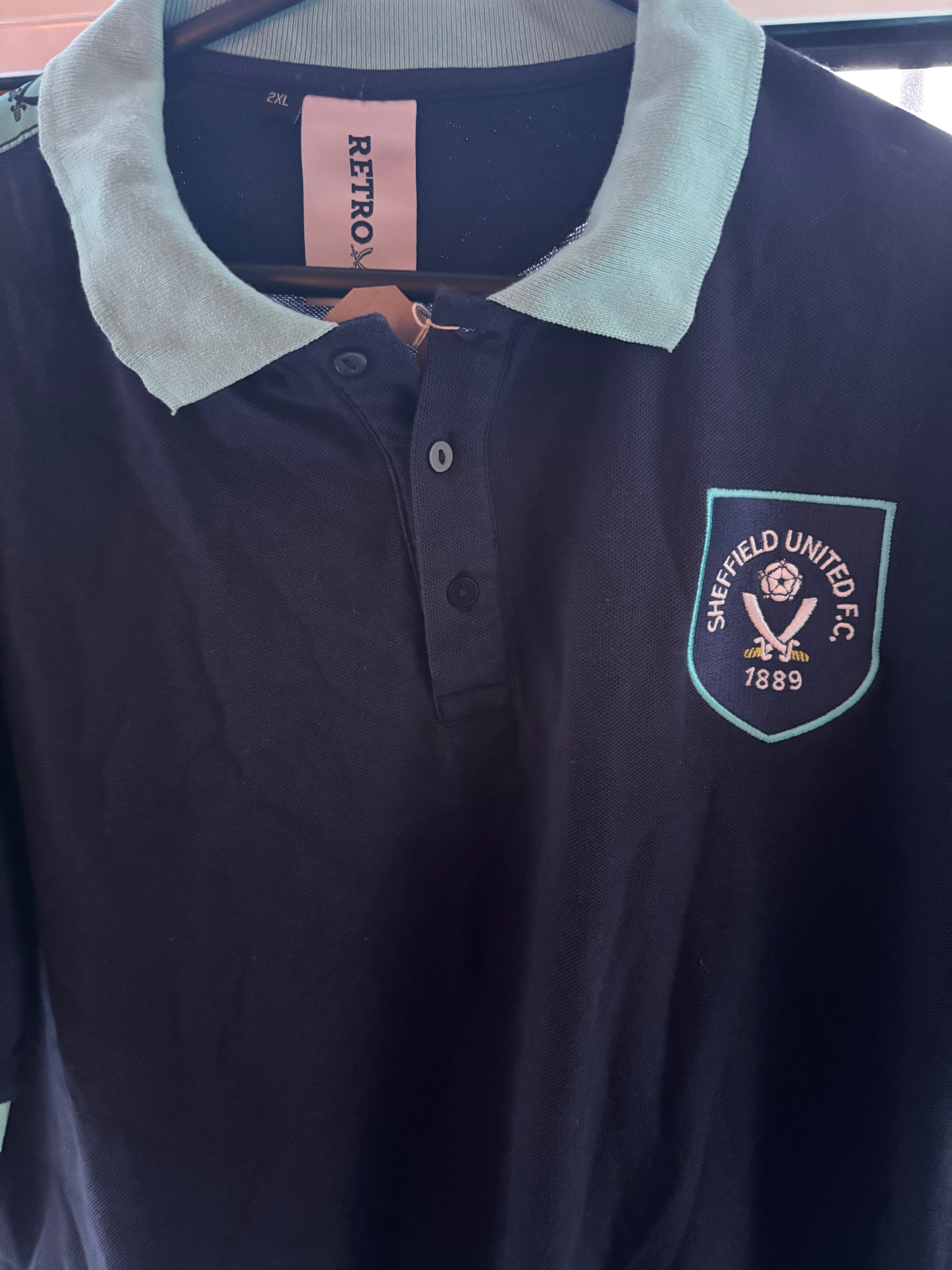 Sheffield United Retro Polo Shirt. Size 2XL.