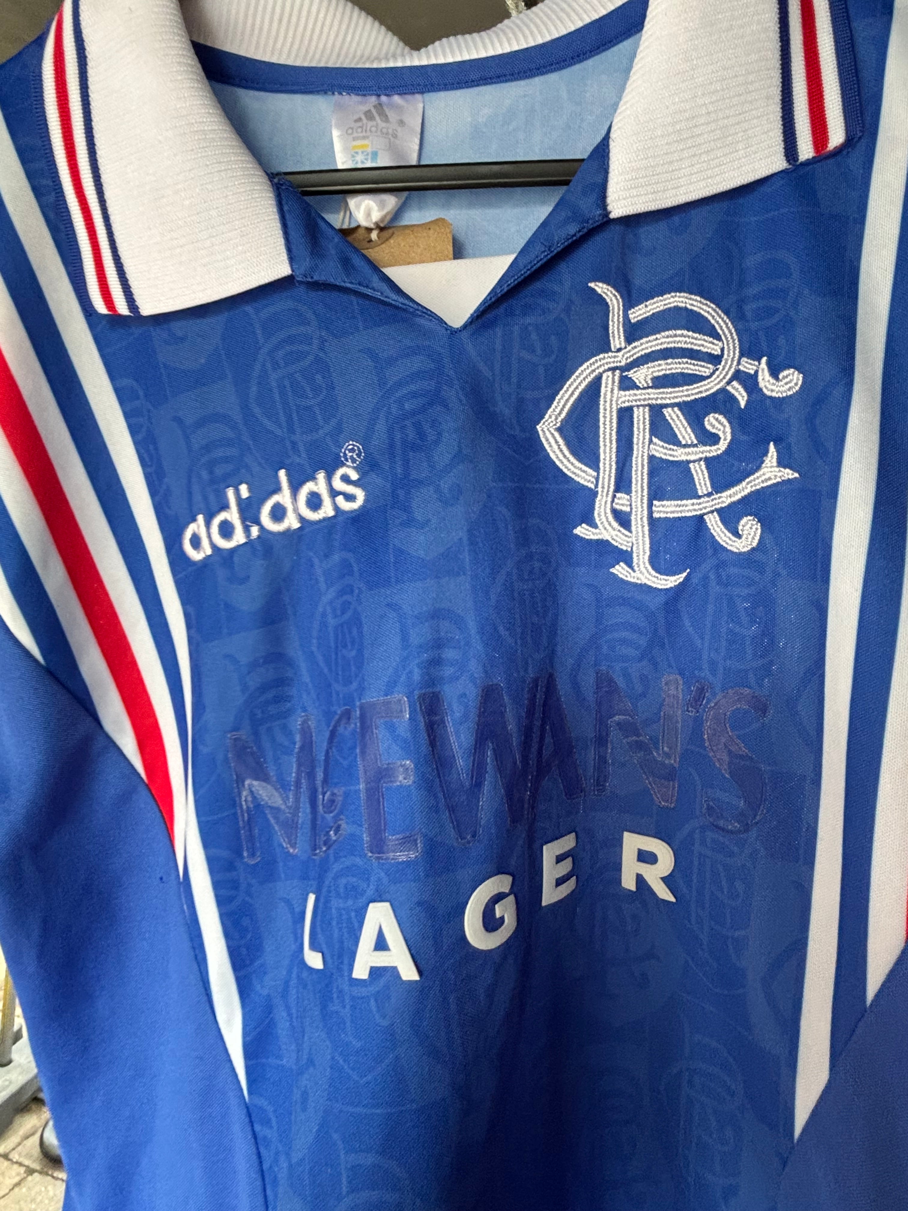 Glasgow Rangers 1996/97 Home Shirt. Gascoigne 8. Size Small.