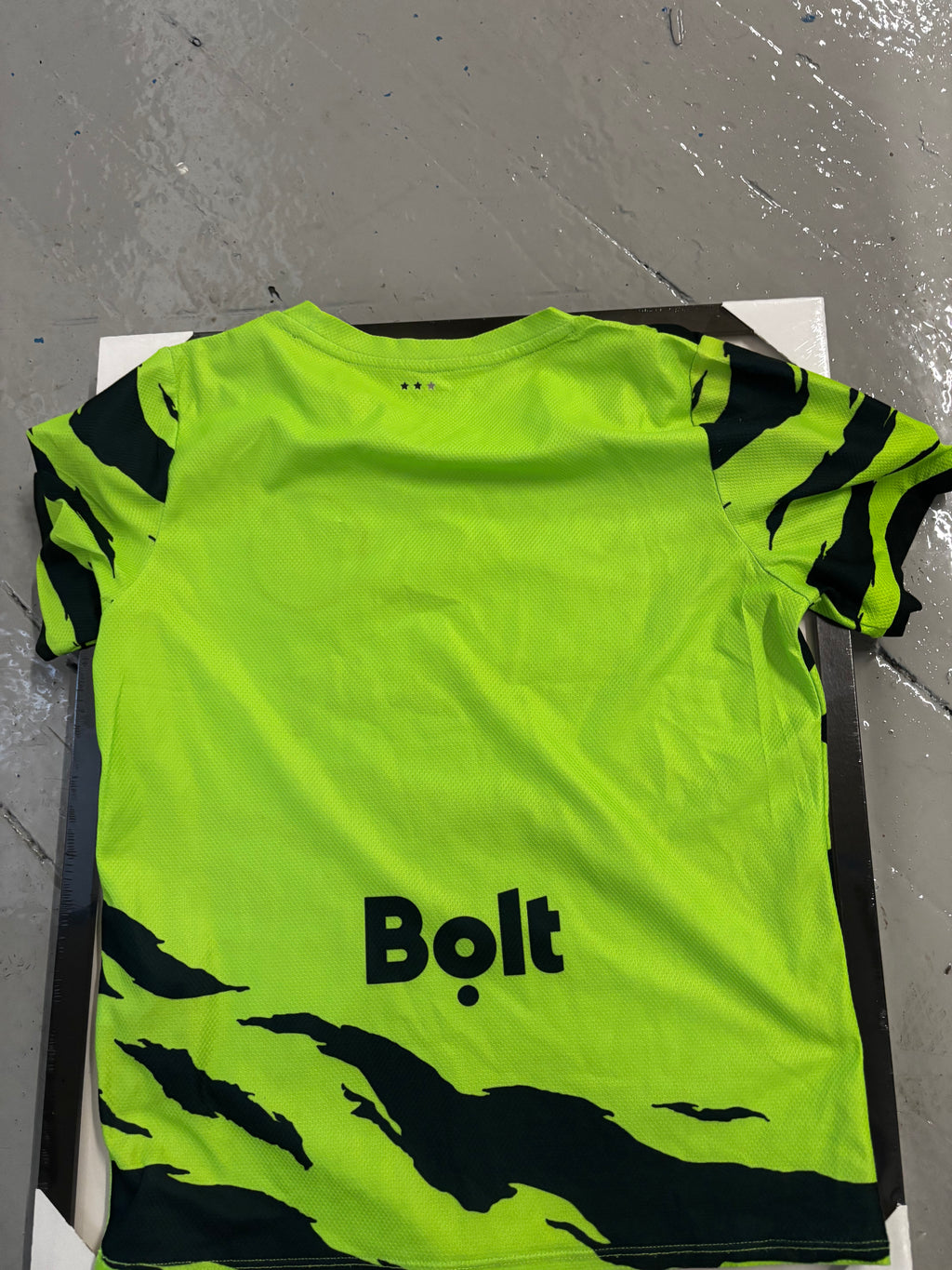 Forest Green Rovers Kids Away Shirt. Size Junior Small.