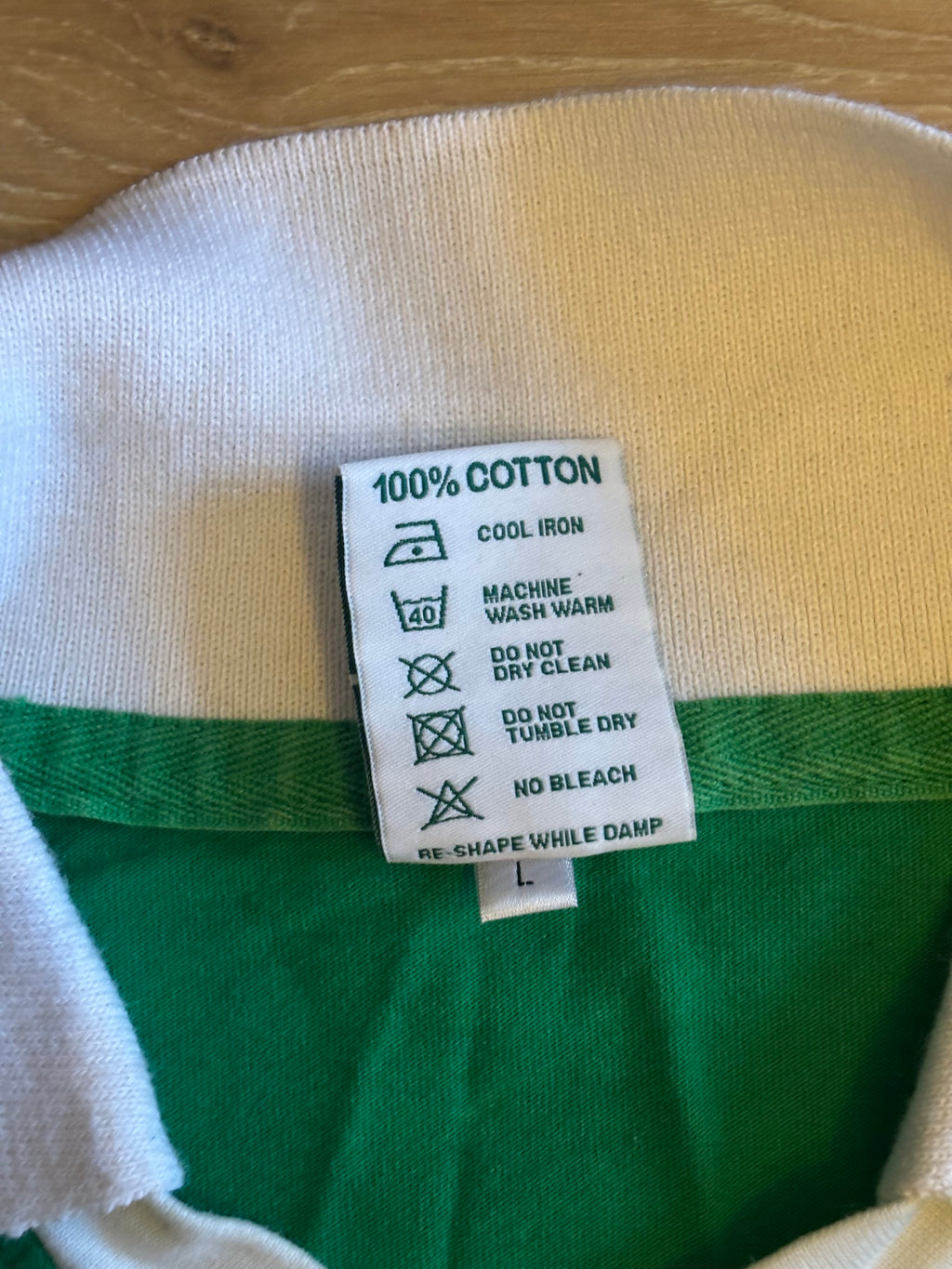 Hibernian Football Club Home Shirt. Size Large