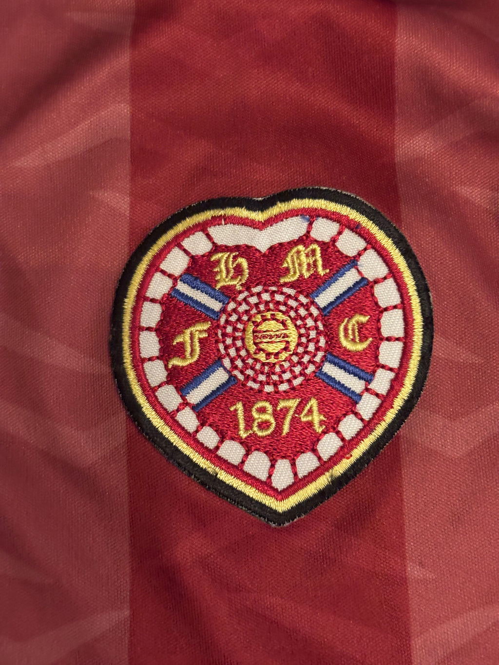 Heart of Midlothian Home Shirt. Size Medium