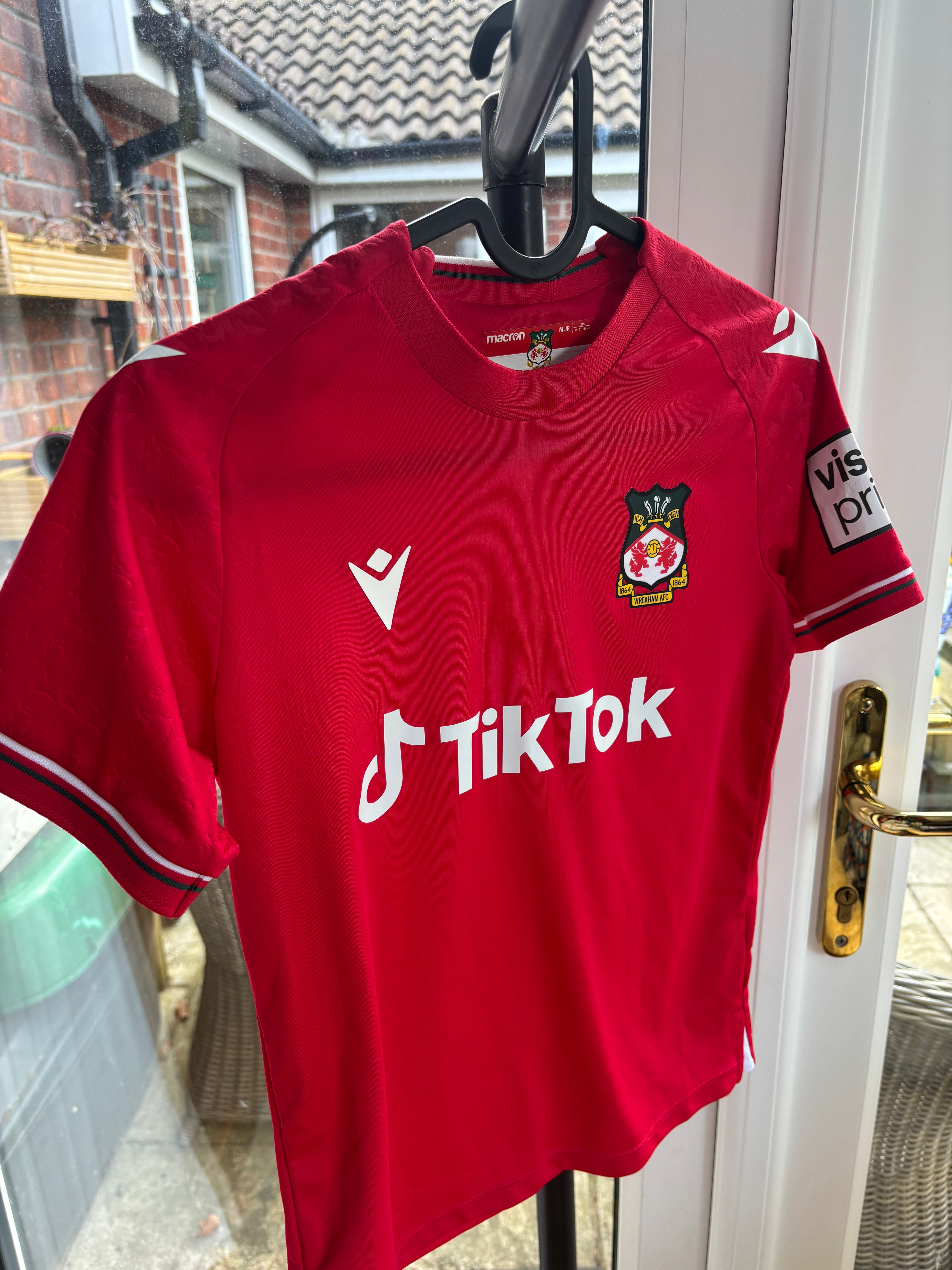 Wrexham Home Shirt. Size Kids M JR