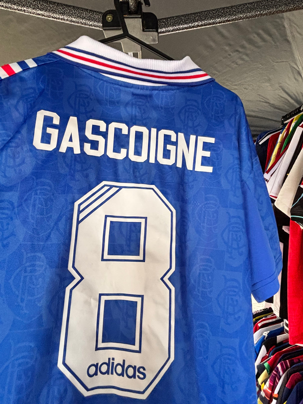 Glasgow Rangers 1996/97 Home Shirt. Gascoigne 8. Size Small.