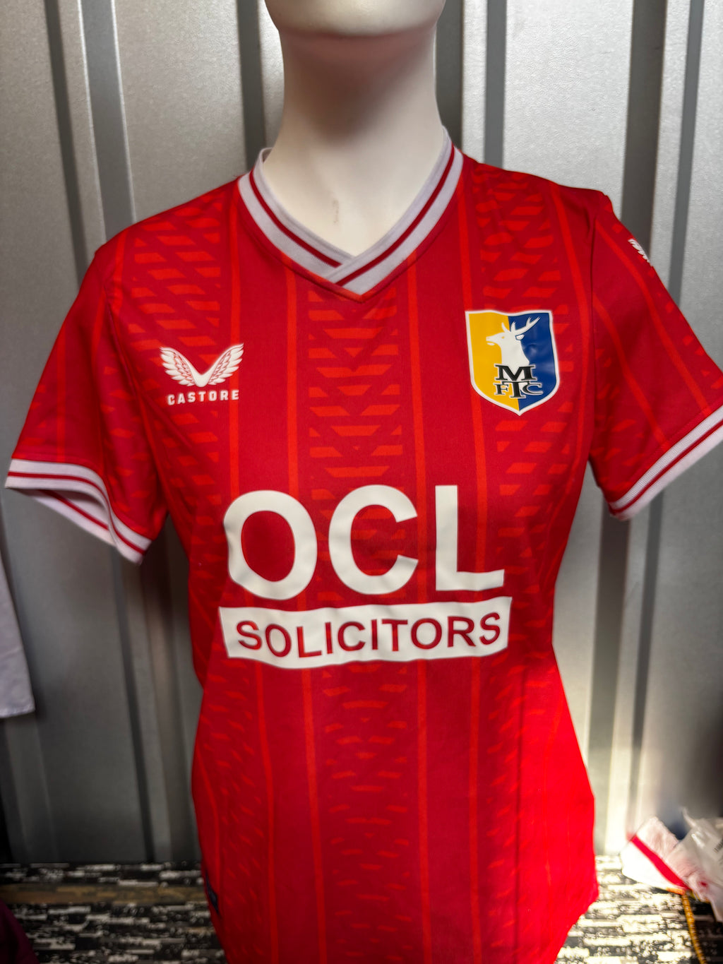 Mansfield Town Away Shirt. Size Ladies 12.