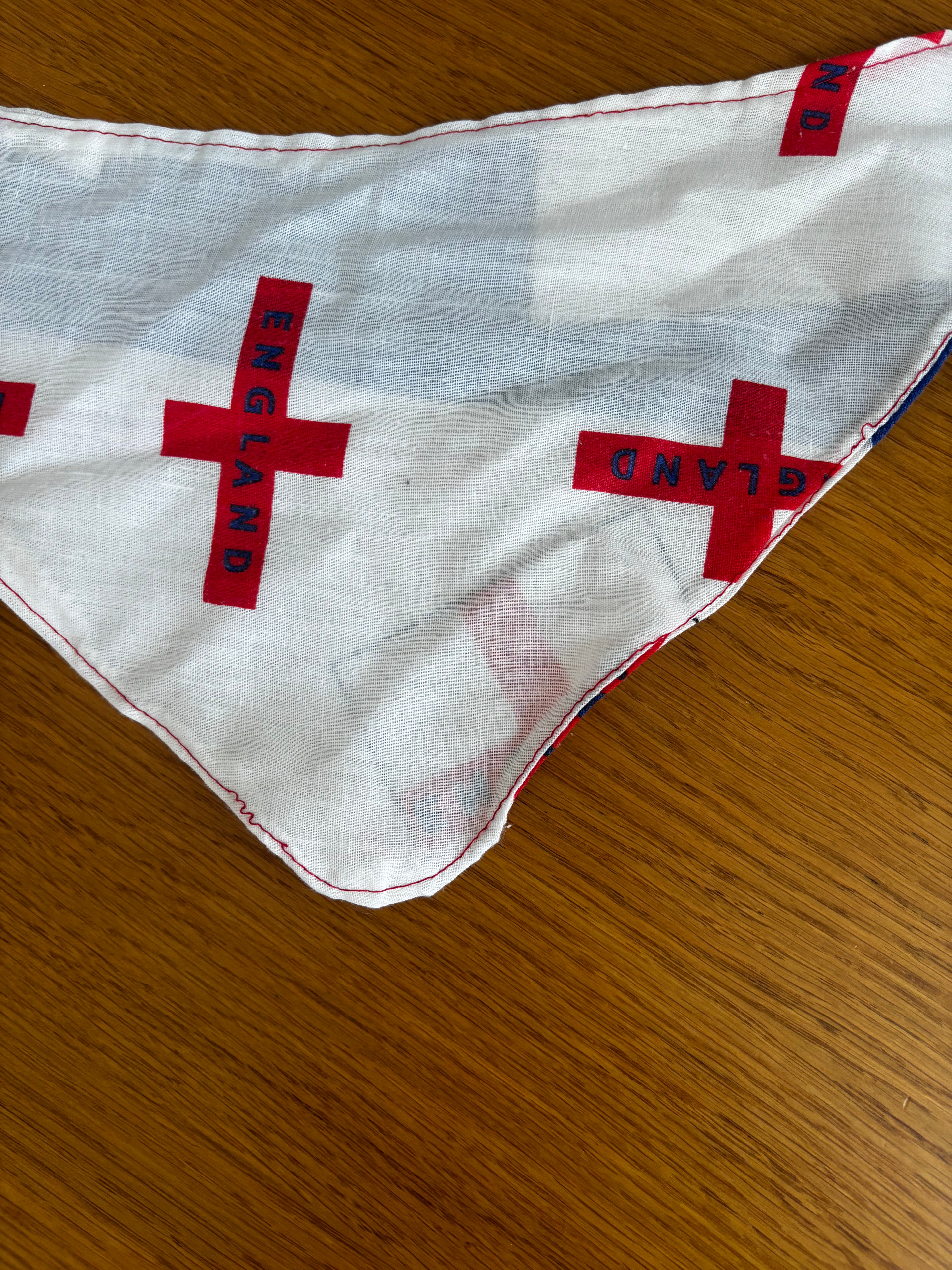 Handmade England dog bandana. Price includes postage and packaging.
