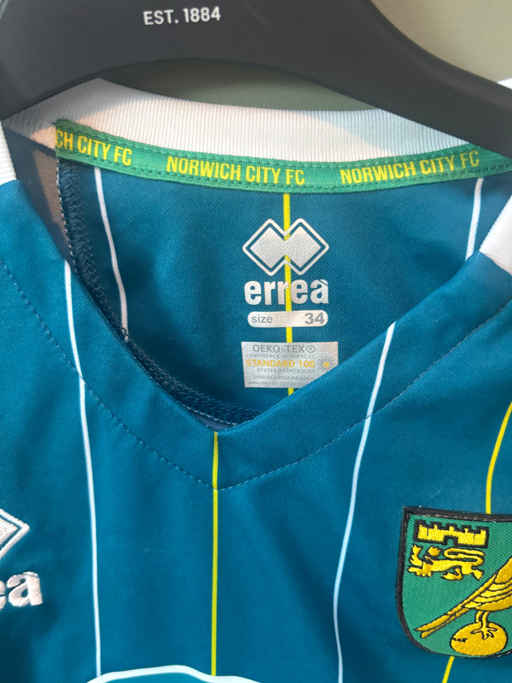 Norwich City Home Shirt. Size Kids Age 6