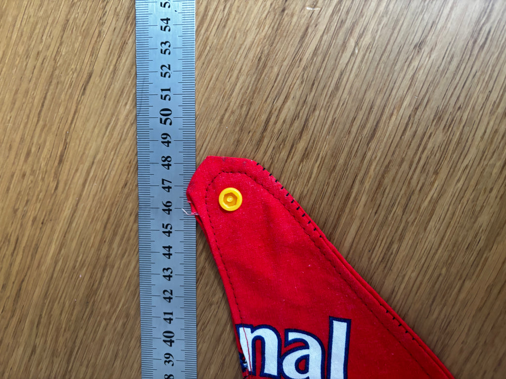 Handmade Arsenal dog bandana.