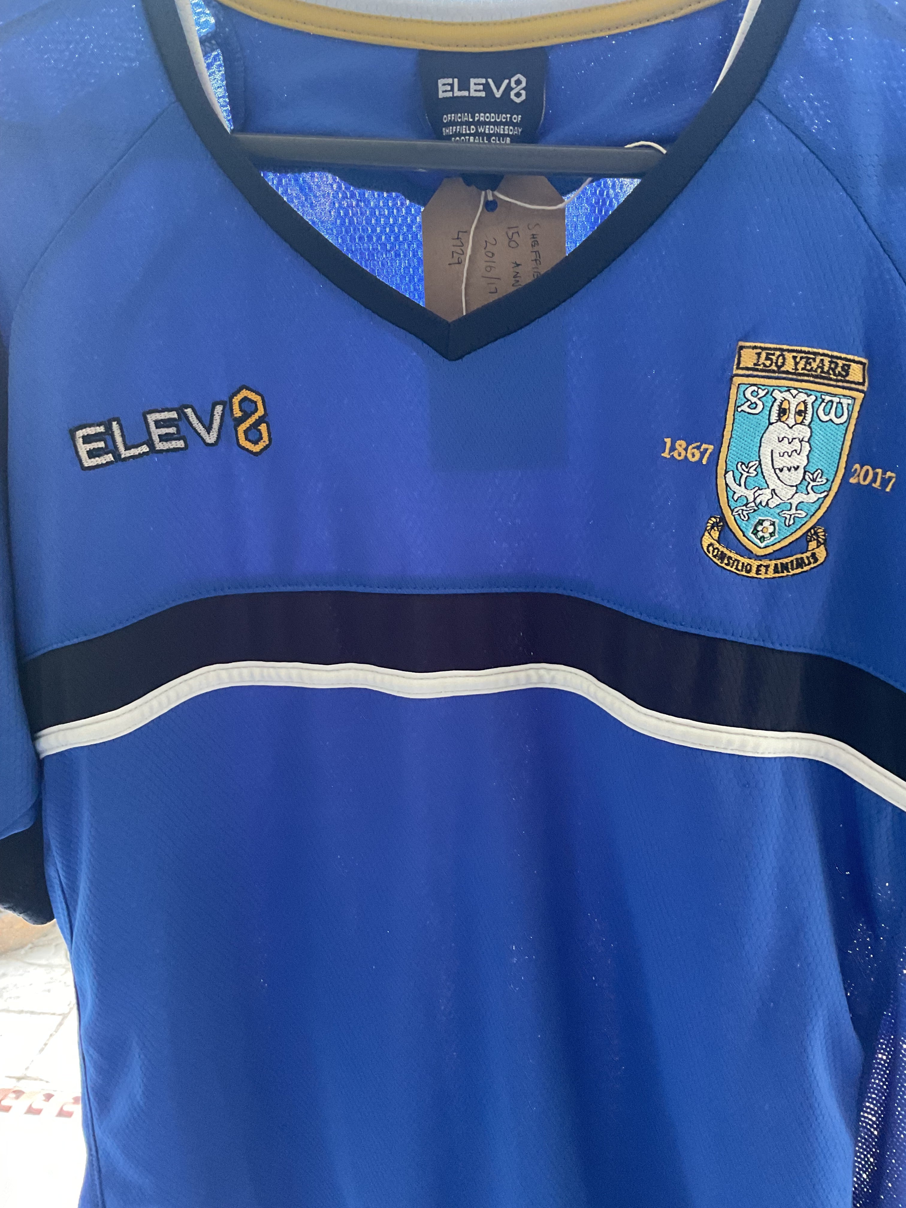 Sheffield Wednesday 150 Anniversary Training Shirt. Size 2XL.