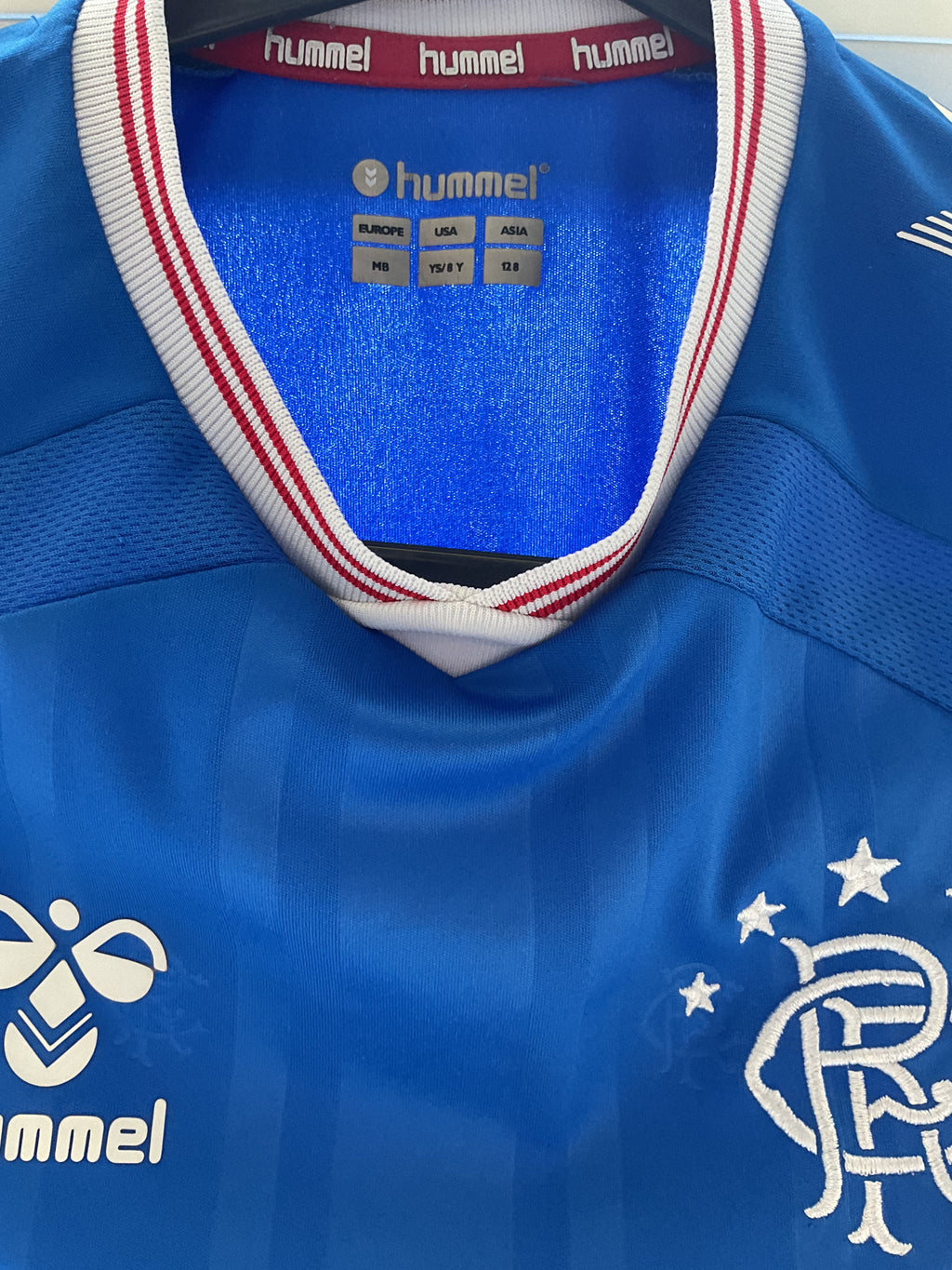 Glasgow Rangers Home Shirt. Size Kids Age 8 Years.