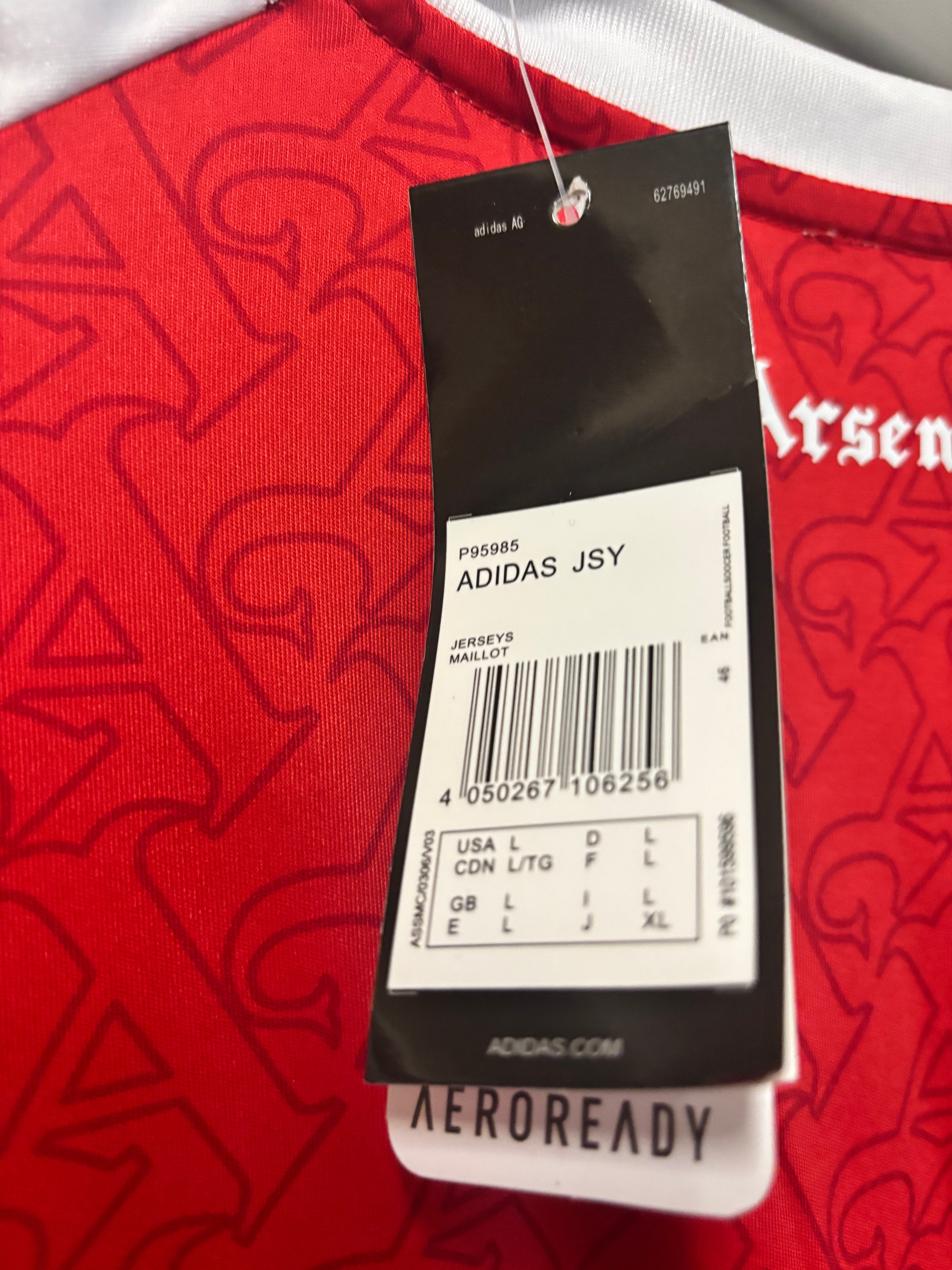 Arsenal Home Shirt. Brand New With Tags. Size Large.
