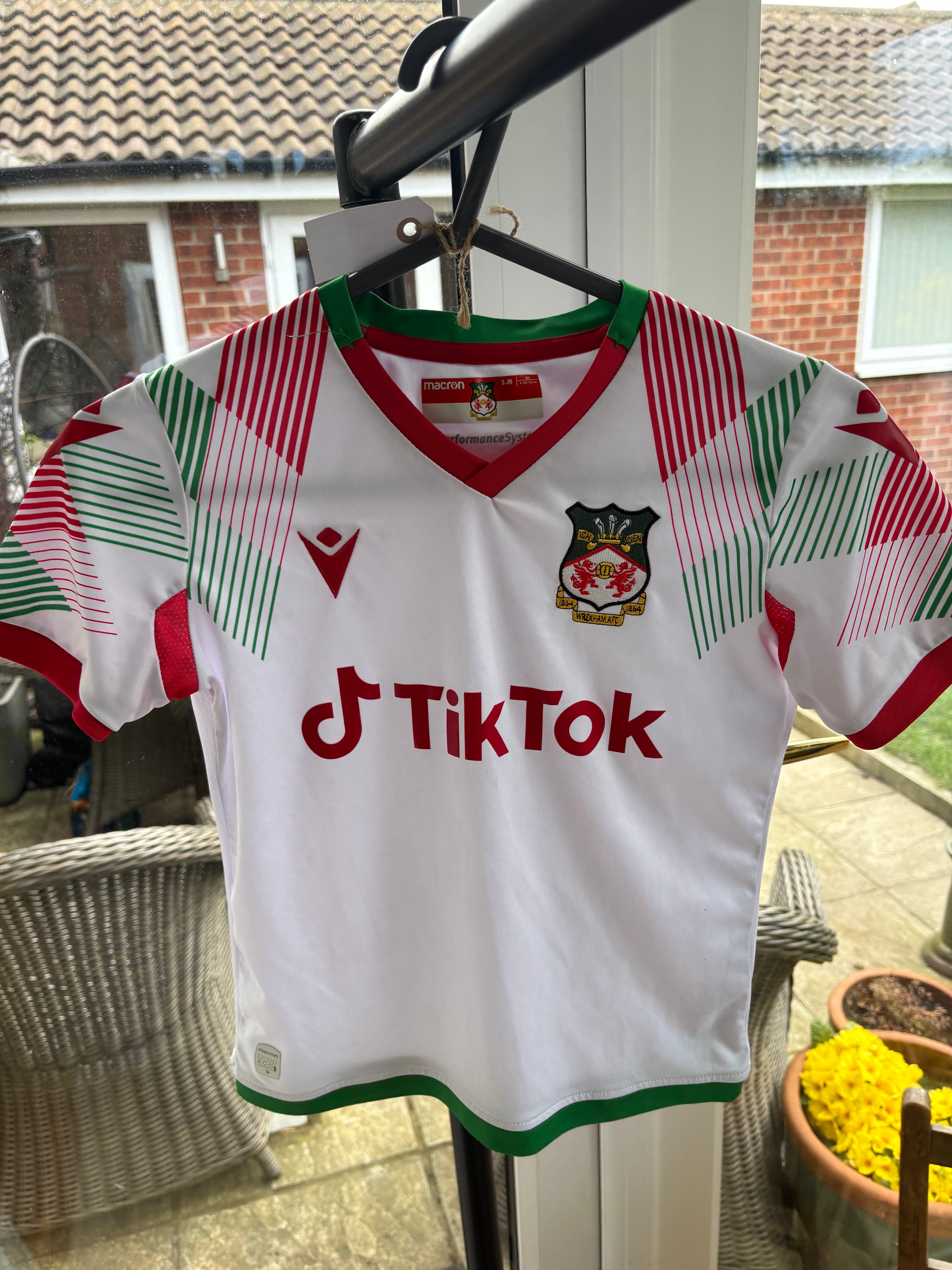 Wrexham Away Shirt. Size JR Small