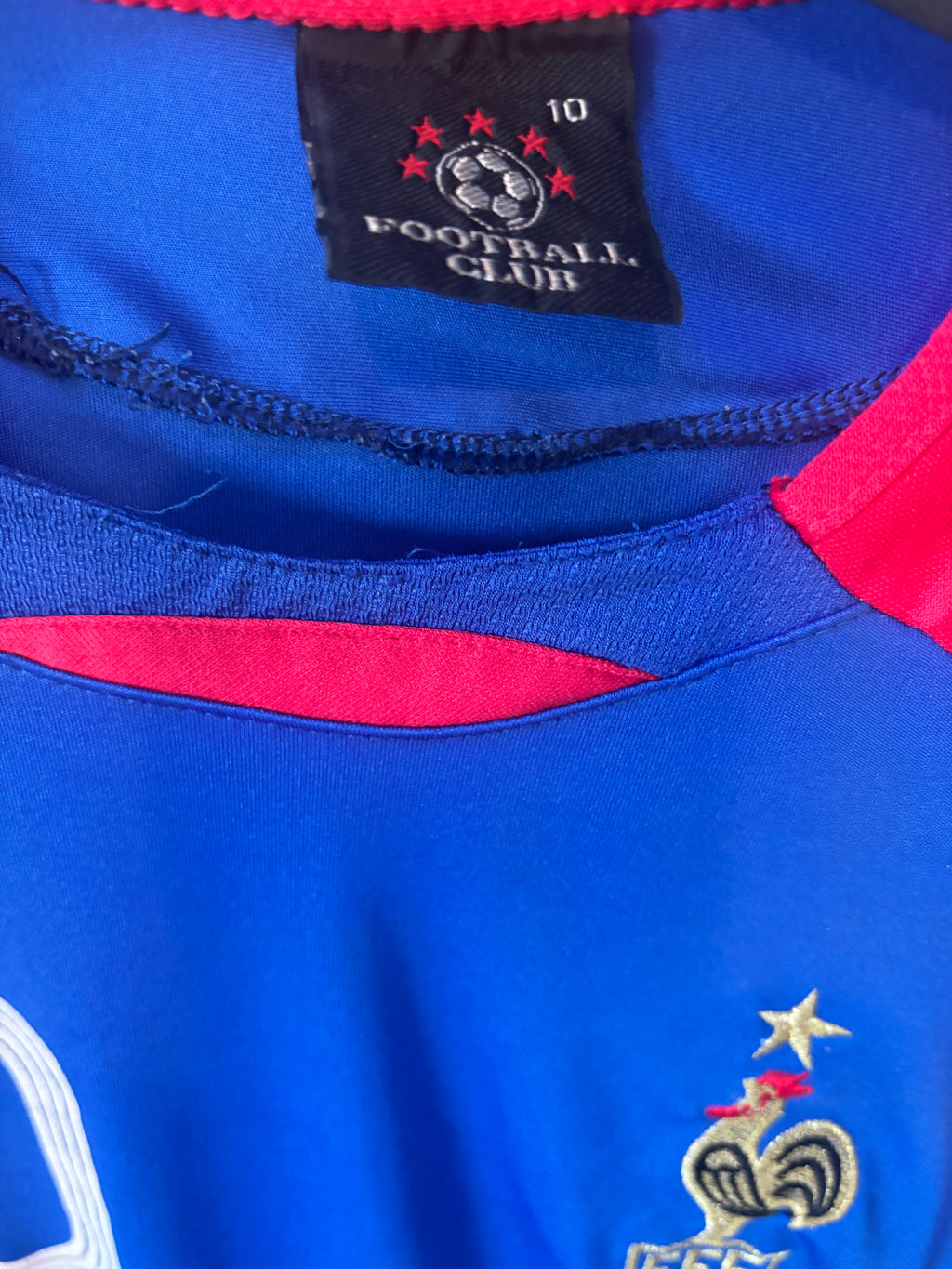 France Home Shirt. Trezeguet 10. Size Ladies UK 10.