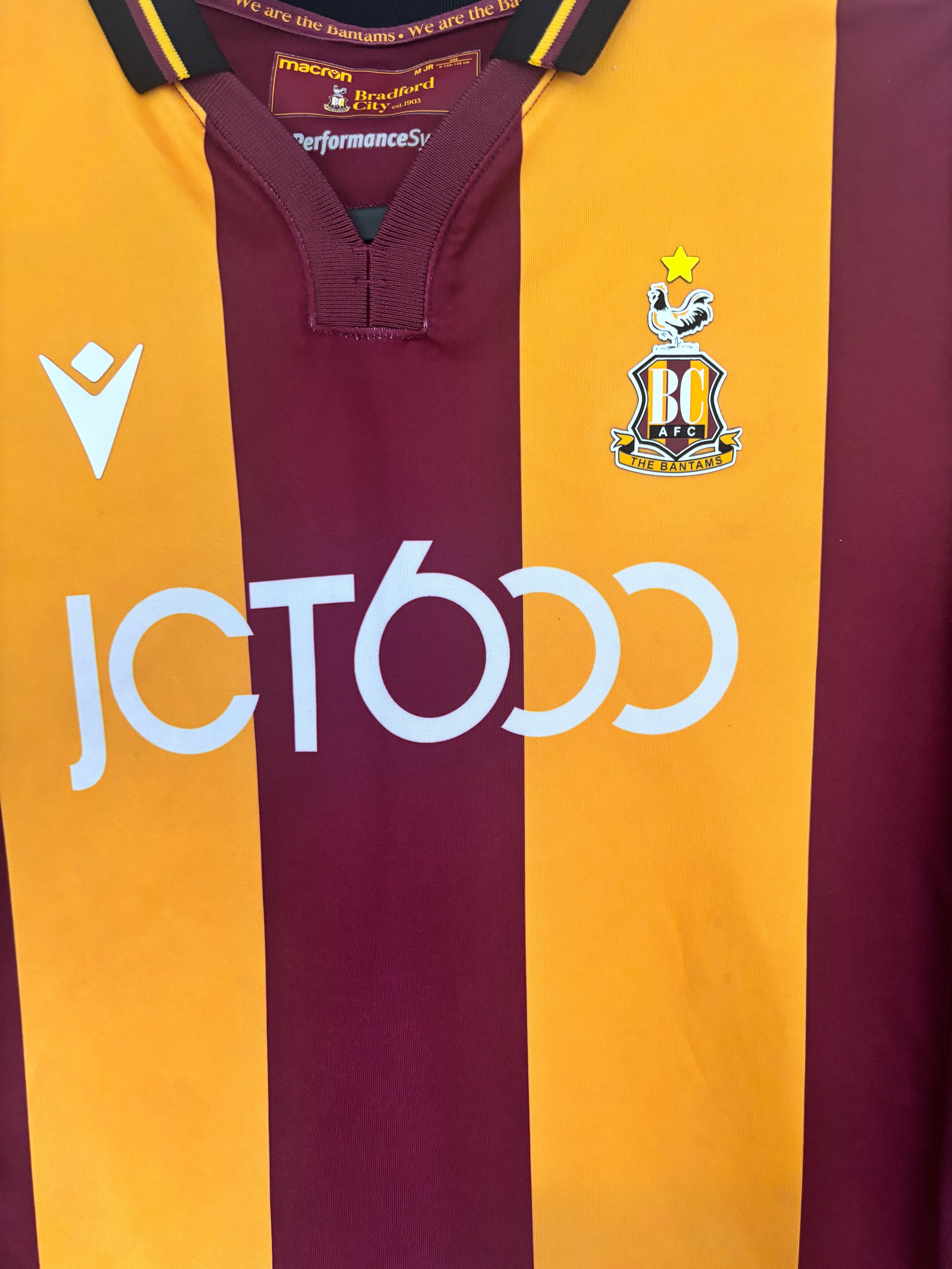 Bradford City Home Shirt 2022/23. Size Kids MJR.