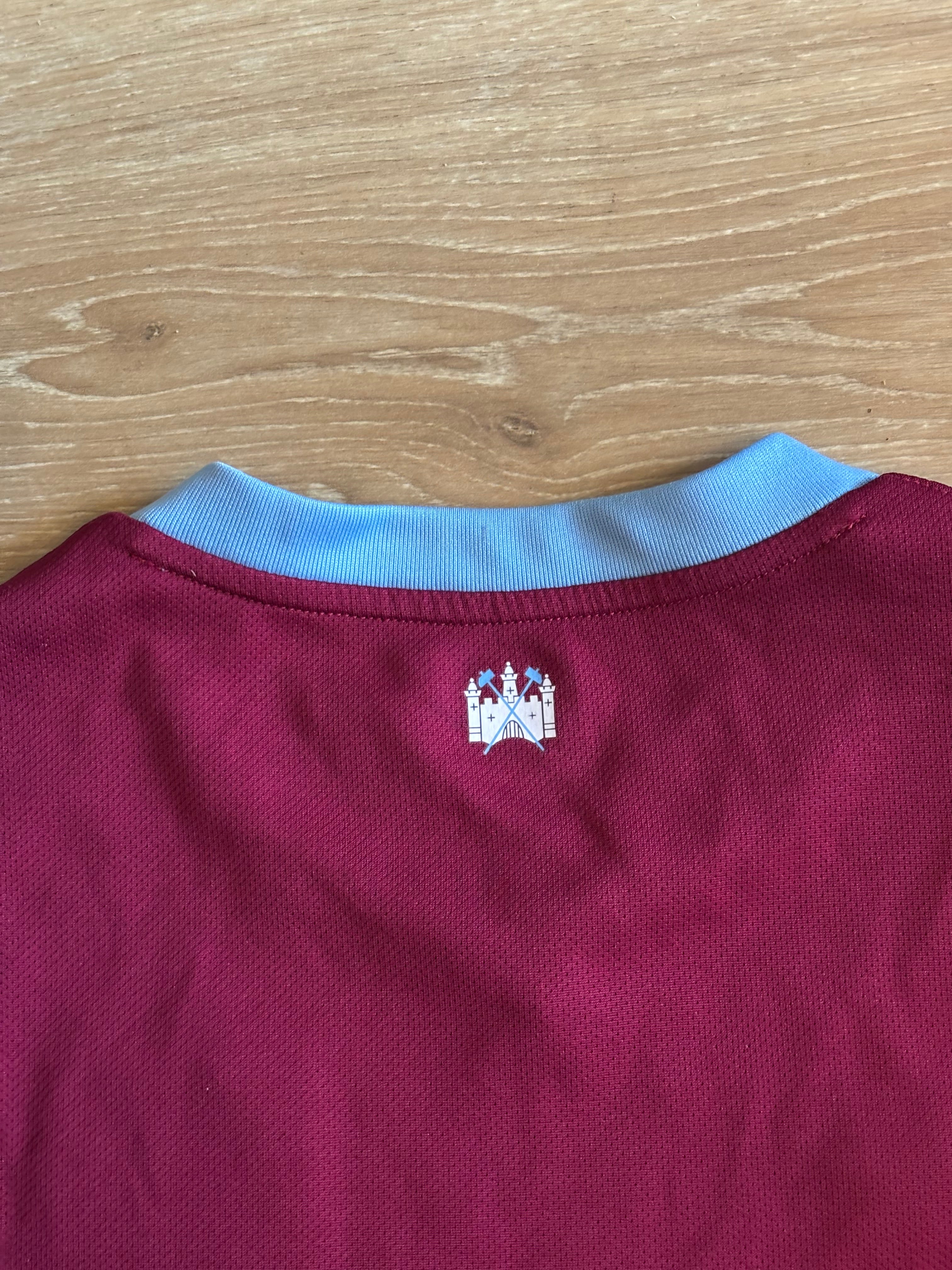 West Ham United Home Shirt. Ladies Size 8.