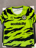 Forest Green Rovers Kids Away Shirt. Size Junior Small.