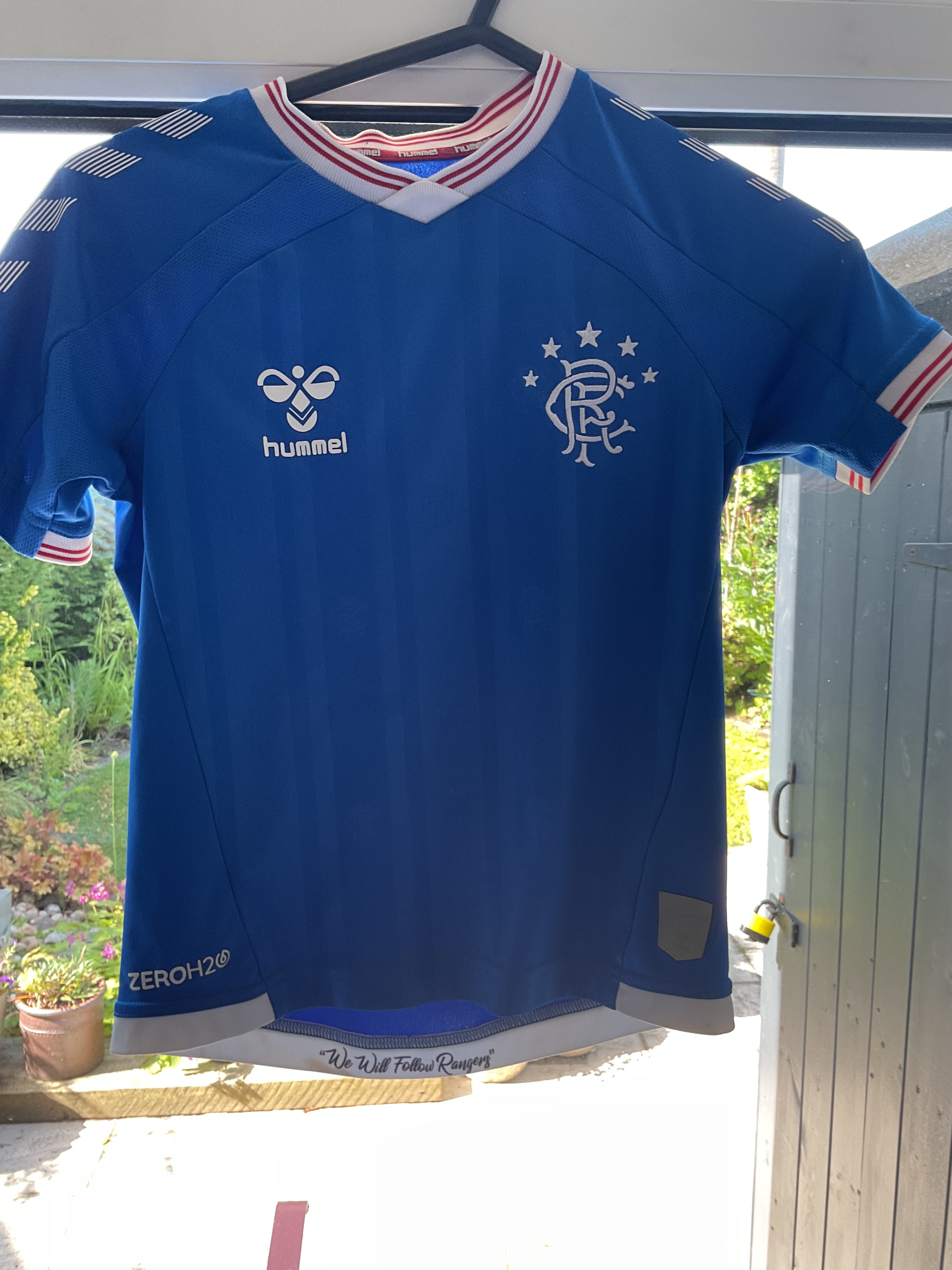 Glasgow Rangers Home Shirt. Size Kids Age 8 Years.