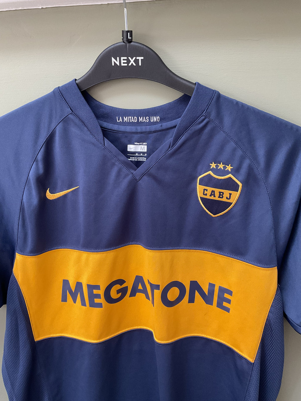 Boca Juniors Home Shirt. Size Medium.
