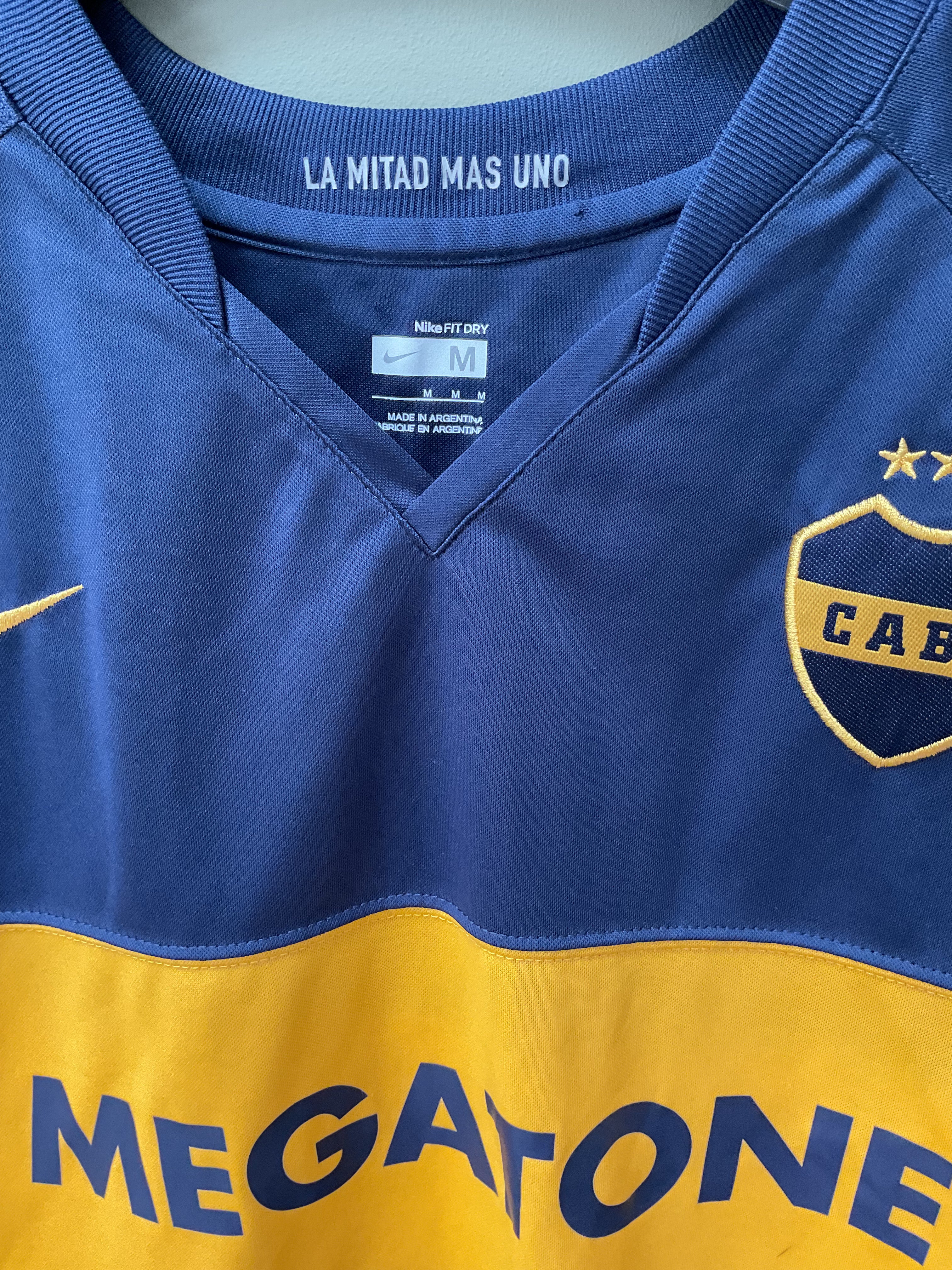 Boca Juniors Home Shirt. Size Medium.