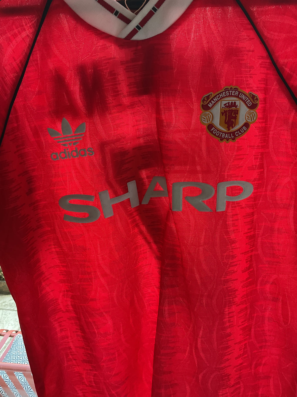 Manchester United Home Shirt. Size Large.