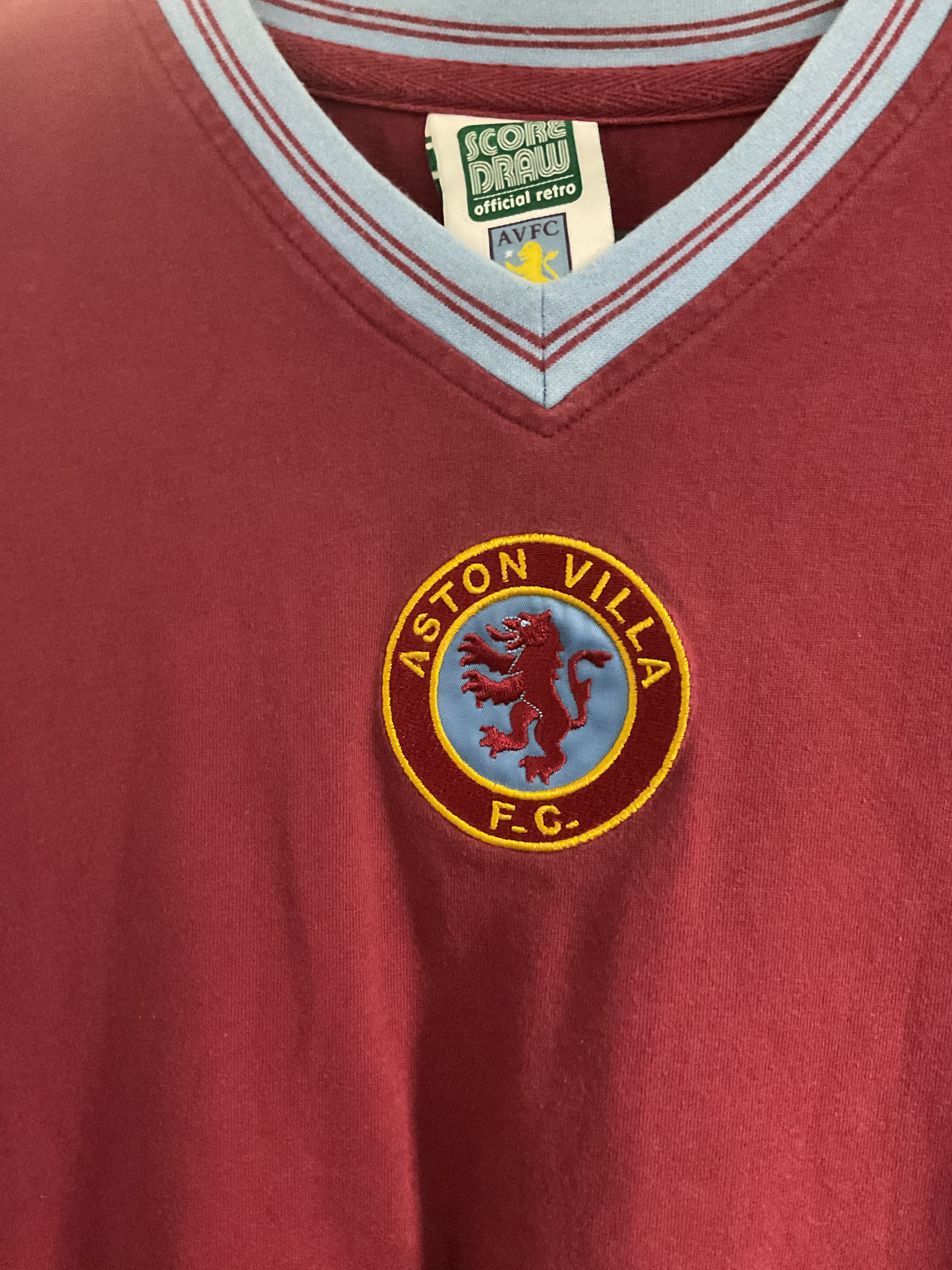 Aston Villa Retro 1980s Home Shirt. Size Medium.