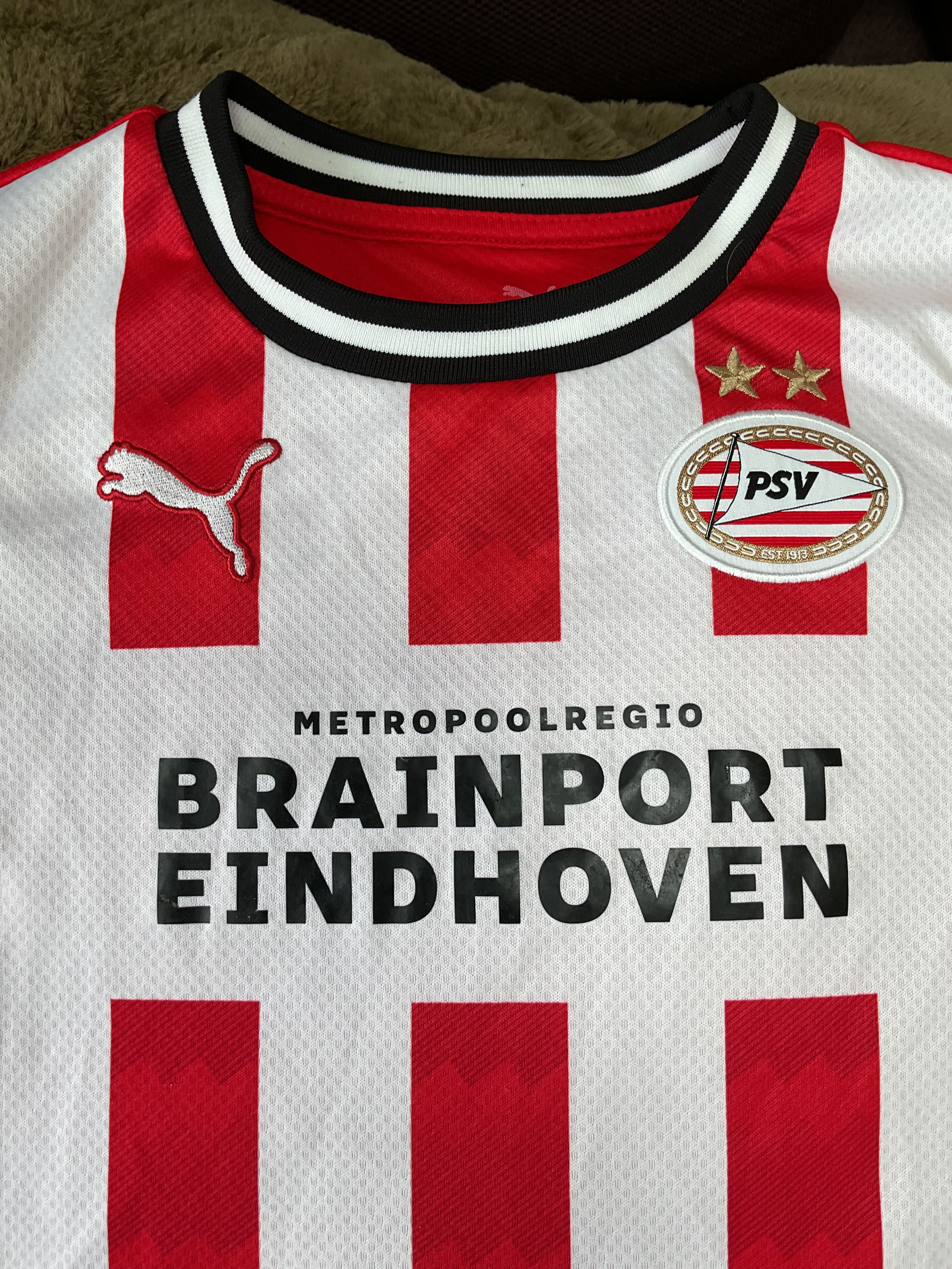 Netherlands. PSV Eindhoven Home Shirt 2020/21. Size Kids 5-6 Years.