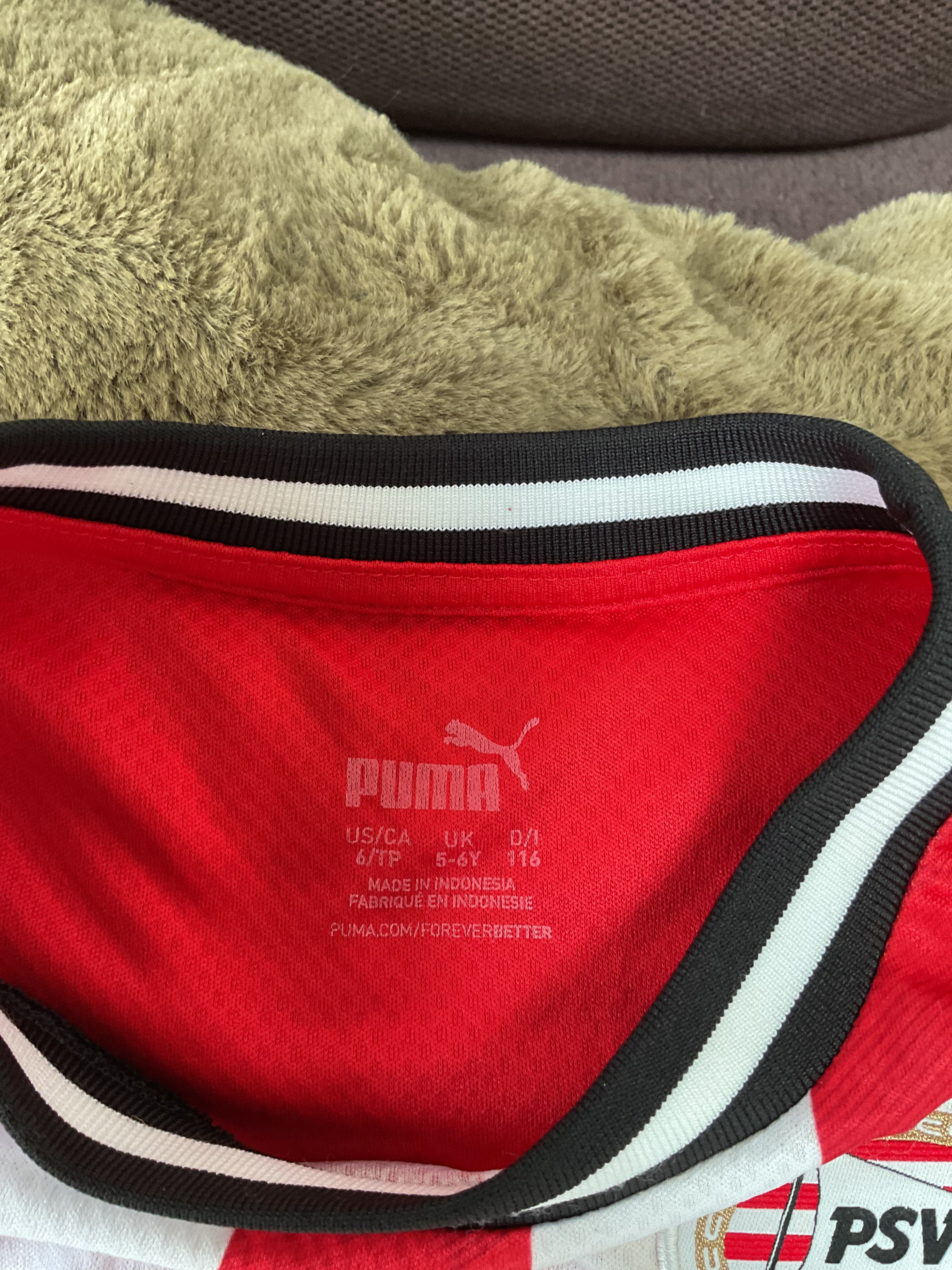 Netherlands. PSV Eindhoven Home Shirt 2020/21. Size Kids 5-6 Years.