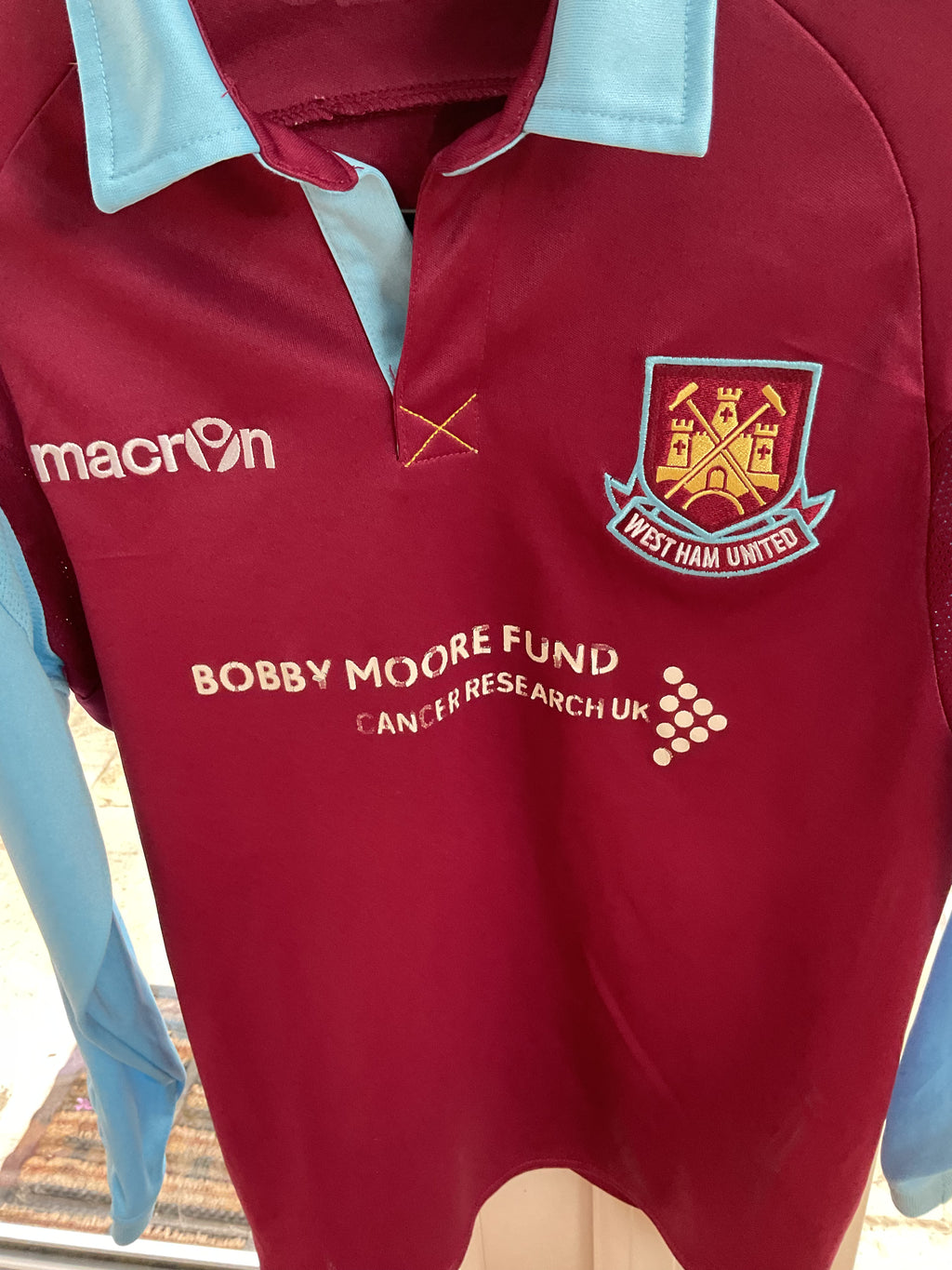 West Ham United Moore 6 Home Shirt. Size Kids Age 10/11 Years.