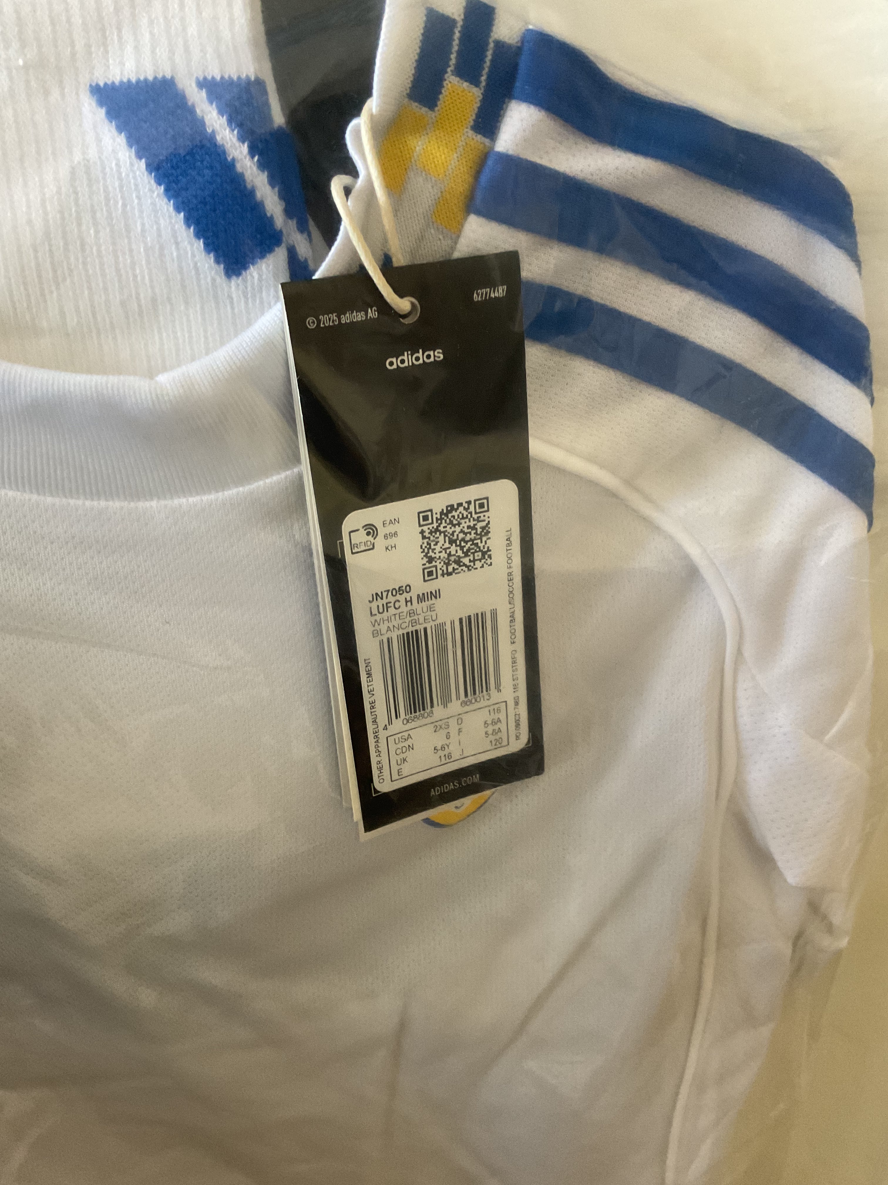 Leeds United Home Kit 25/26. Kids Sizes 6/9 Months to 5/6 Years. Brand New With Tags.